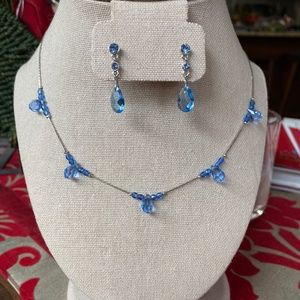 Givenchy Blue Crystal Necklace